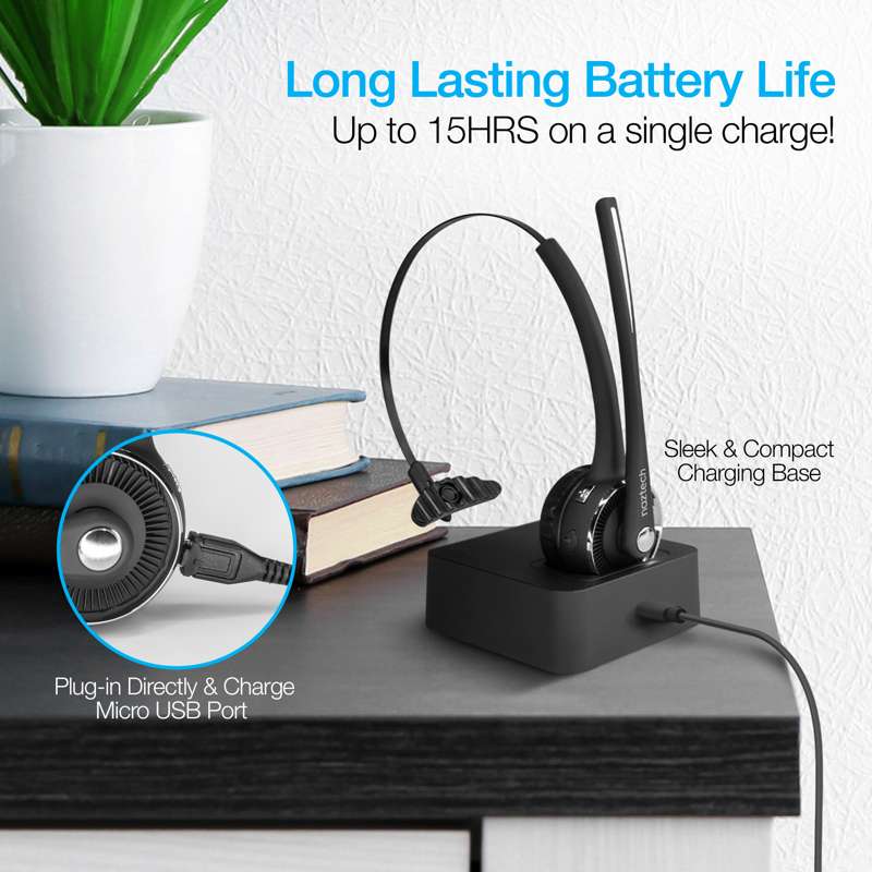 #Naztech N980 BT Headset m. base