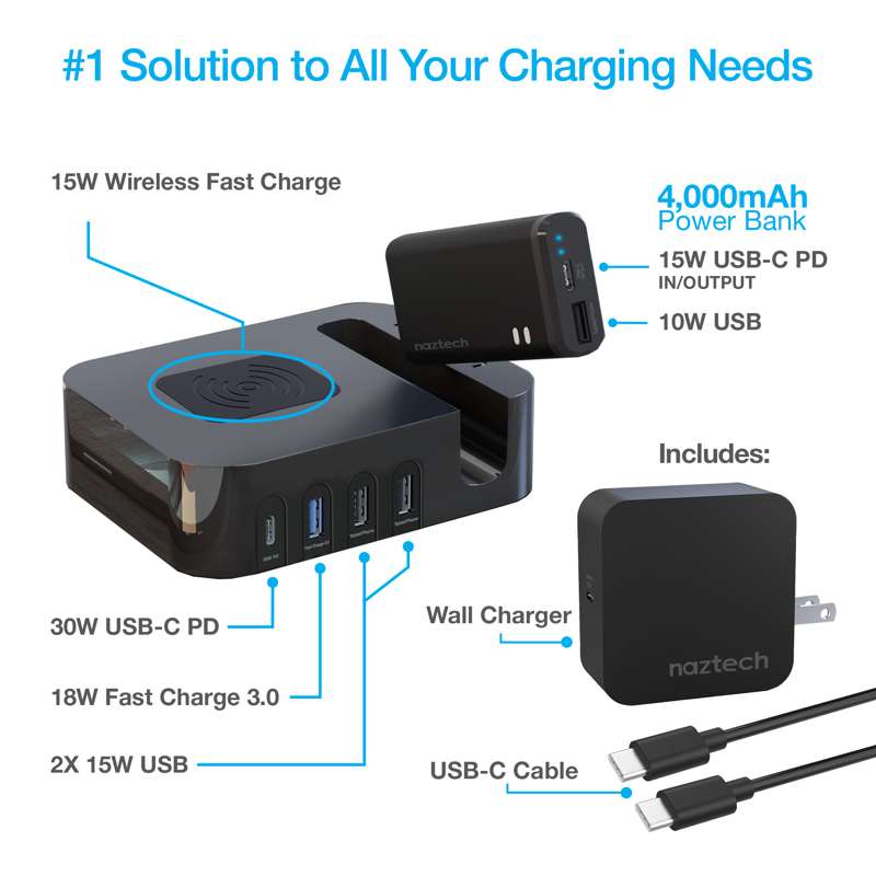 #Naztech Ultimate ladestation m. powerbank