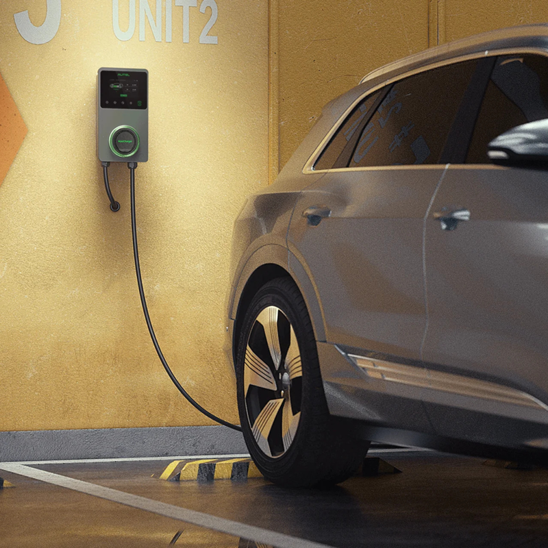 Autel Maxicharger 22kW LCD, MID, 4G 3F/32A sokkel - Mørkegrå