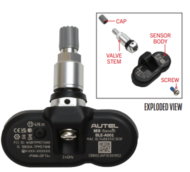 Autel BT sensor til Tesla - titanium metal