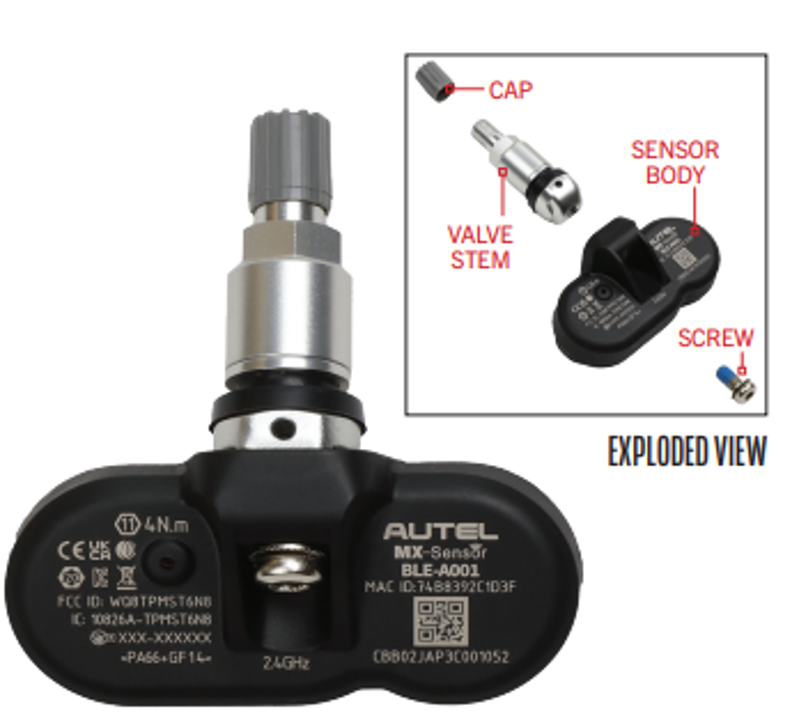 Autel BT sensor til Tesla - titanium metal