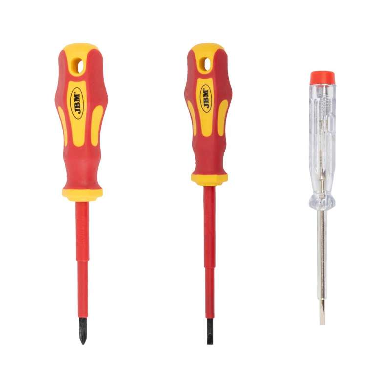 JBM 8 stk skruetrækkere isoleret i bakke