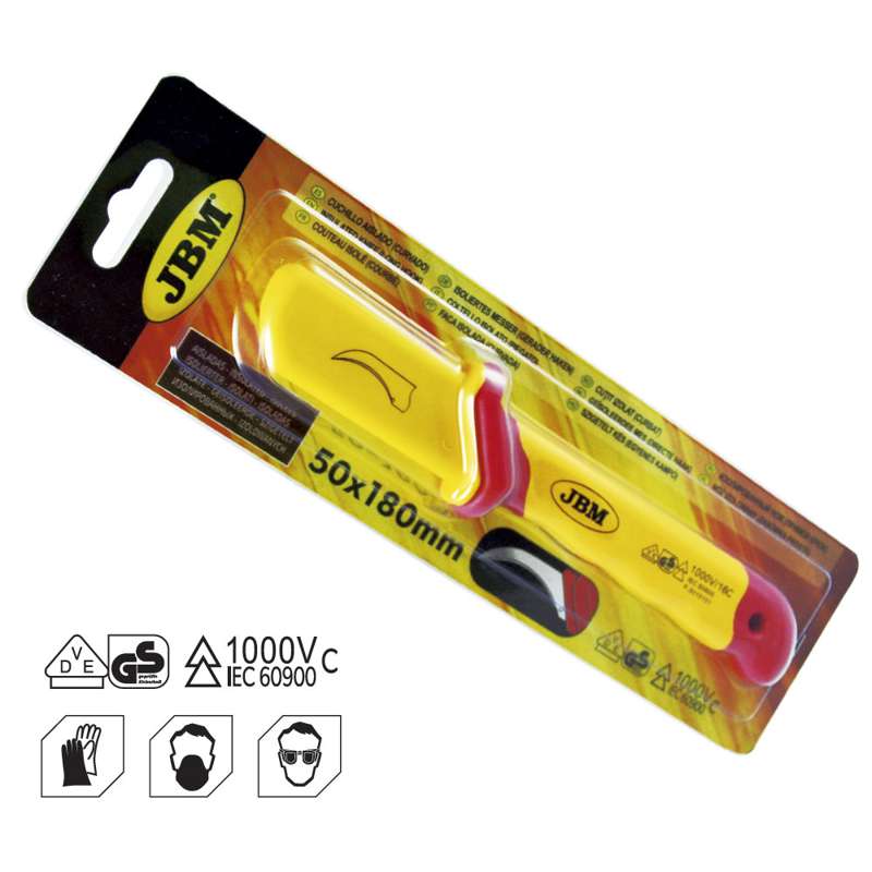 JBM Isoleret kniv krumt blad