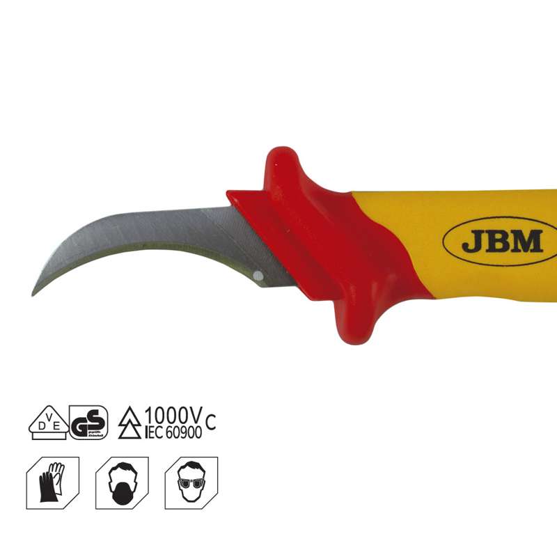 JBM Isoleret kniv krumt blad