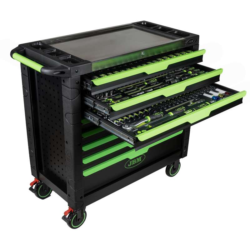 JBM XL Værktøjsvogn m. 8 skuffer 468 dele