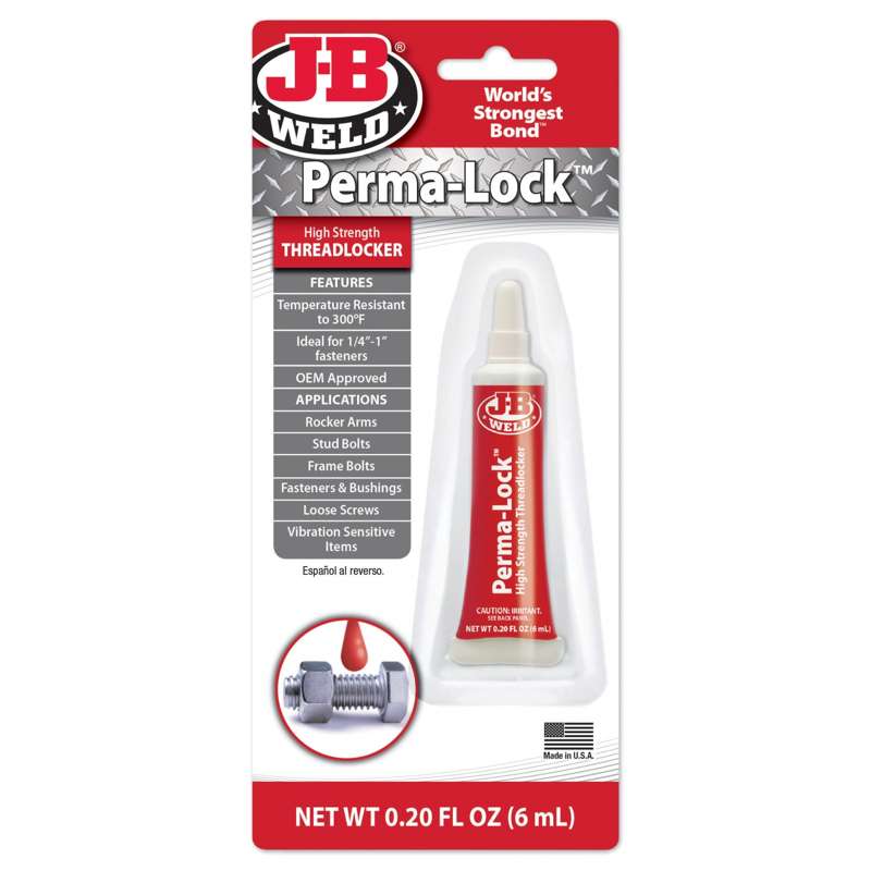 JB Weld 6ML Perma-Lock Rød låsesikring