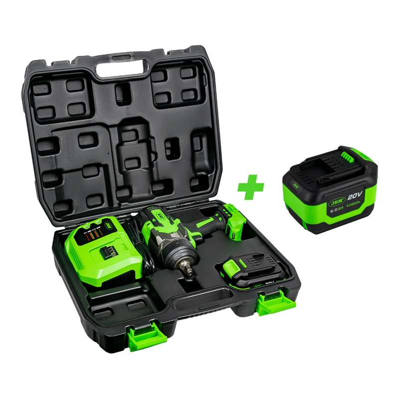 JBM Elektrisk slagnøgle 1300NM 1/2" m. batteri