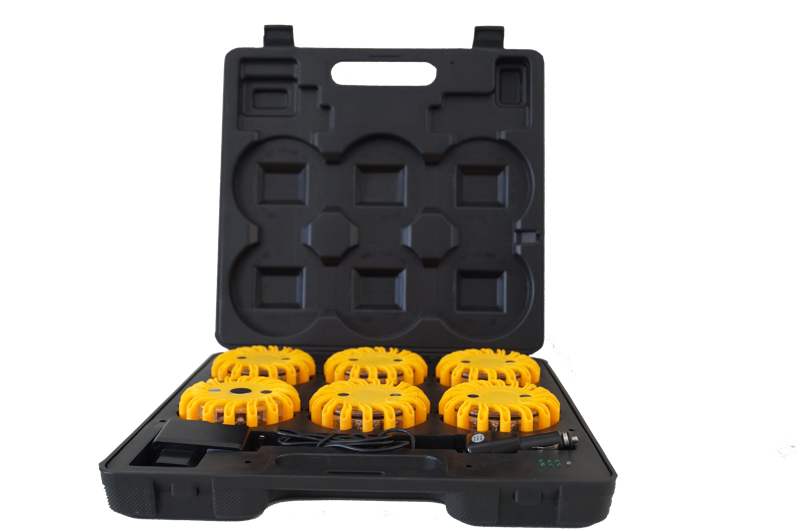 #Zmartgear kuffert m. 6 advarselslys - Gul