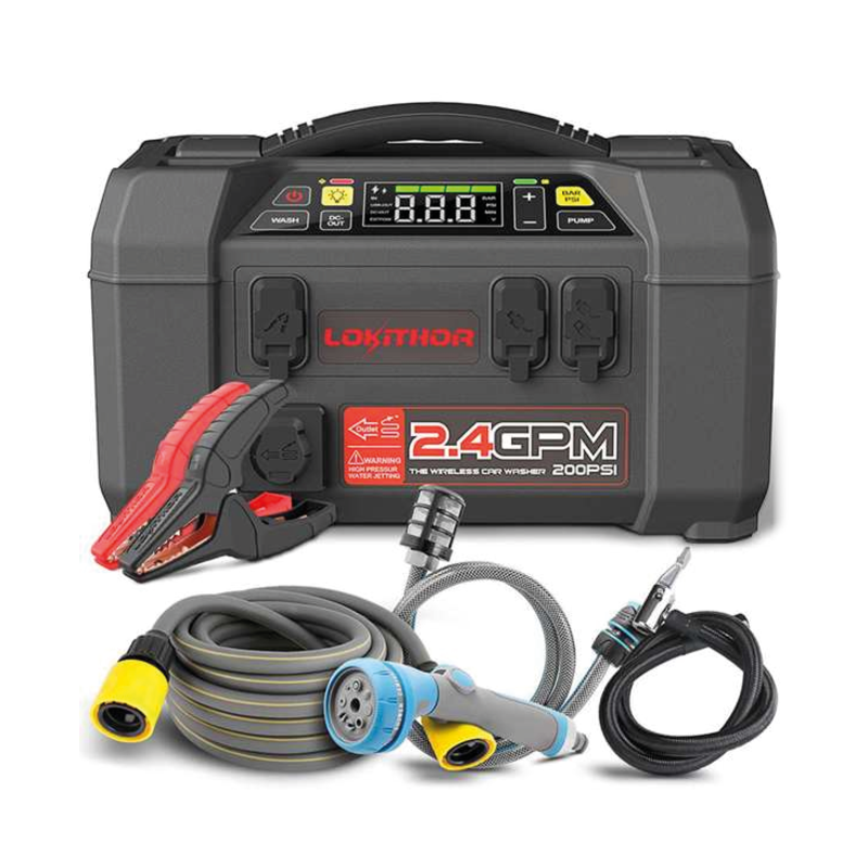 LOKITHOR 5-i-1 Booster/Vand & Luftpumpe 2500A 12V