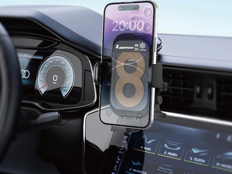 Zmartgear mobilholder m. trådløs opladning og køling