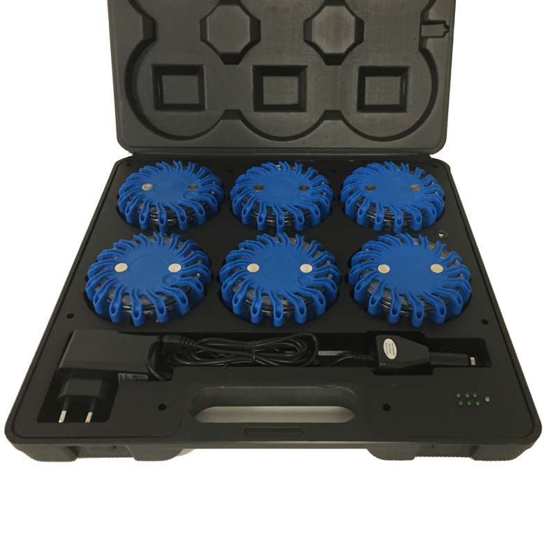 #Zmartgear kuffert m. 6 advarselslys - Blå