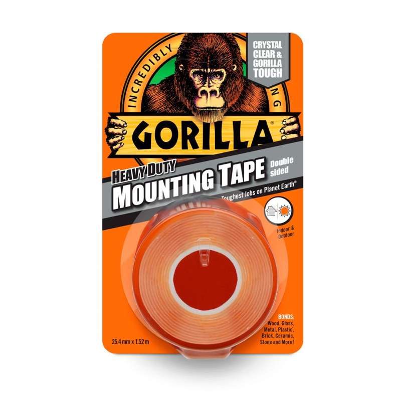 #Gorilla Tough & Clear Mounting Tape 1,5m Clear