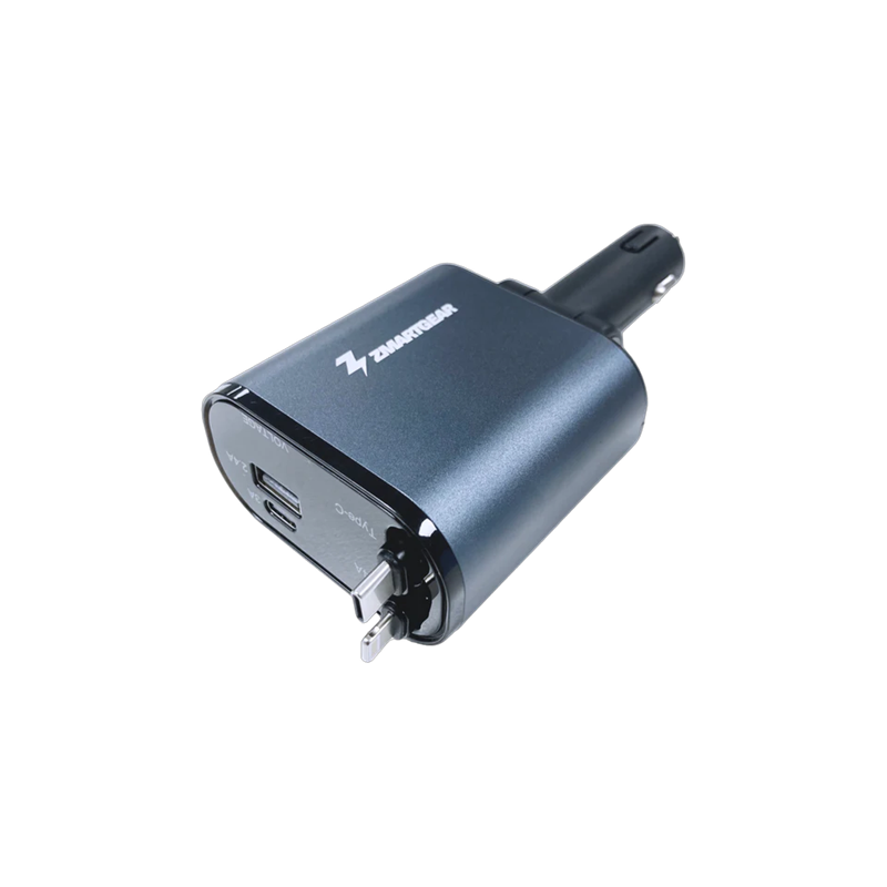 Zmartgear 12V oplader med udtrækkelige kabler