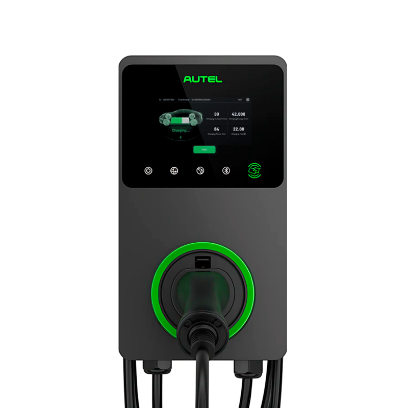 Autel DEMO  Maxicharger 22kW LCD, MID, 4G 3F/32A med kabel - Mørkegrå AE0022A1GRAC00207L