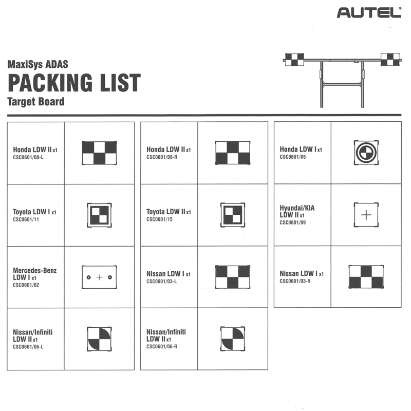 Adas Target Storage Rack Autel ADAS Target Boards Set – CEPELO A/S